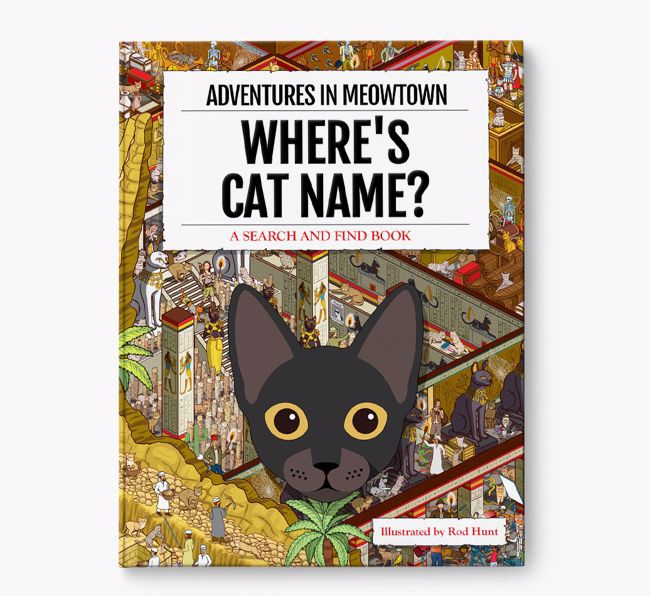 Personalised Where's {dogsName} Book: Adventures In Meowtown